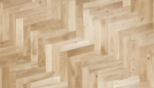 Light oak herringbone parquet wood floor texture background with natural grain.