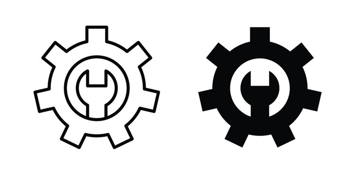 Project Development icon design. Editable silhouette and Thin Stroke outlined icons pack