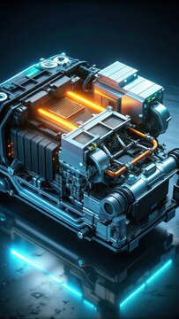 Hightech innovations underpin the cuttingedge performance of modern electric vehicle engines with intricate circuit boards and sophisticated powert
