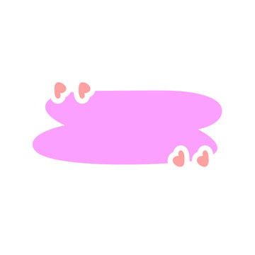 Cute Text Box Bubble Sticker Kawaii Abstract Blob Label Design