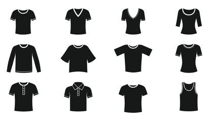 Naklejka premium Tshirt icon silhouette vector illustration