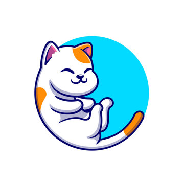 Cute Cat Sleeping Cartoon