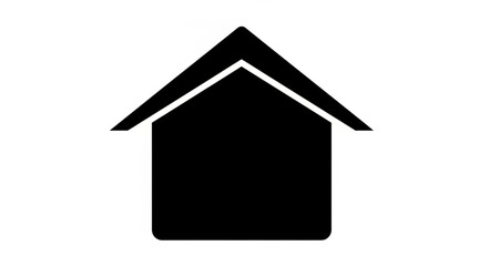 Fototapeta premium Simple Black Silhouette of a House Icon.