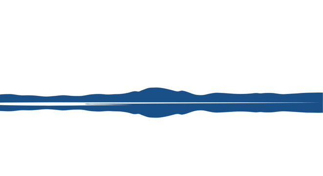 Blue wavy metal rod shape.