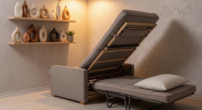 Modern Grey Convertible Futon Sofa Bed Transforming for Space-Saving Comfort and Versatile Living