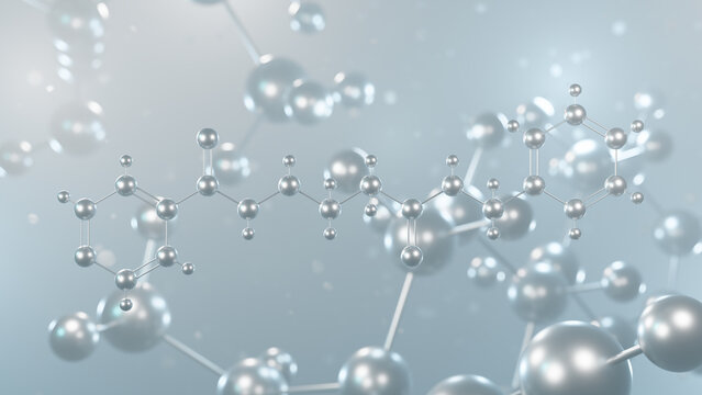 nialamide molecular structure, 3d model molecule, monoamine oxidase inhibitor structural chemical formula view from a microscope