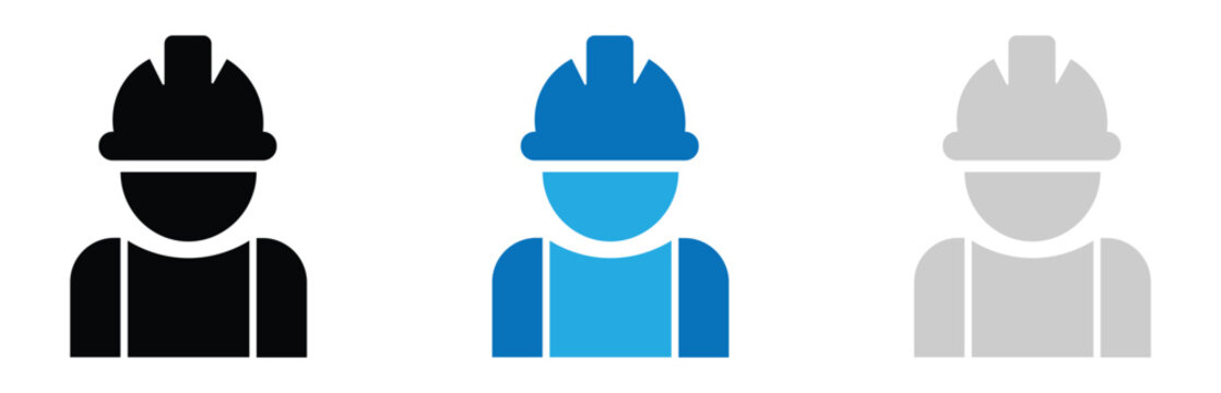 Construction worker vector icon