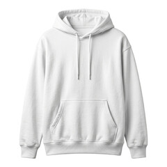Blank white pullover hoodie with kangaroo pocket © BTG