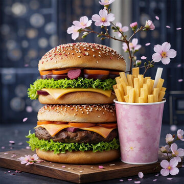 pink burger
