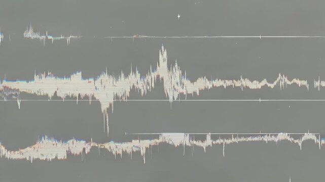 Abstract digital glitch effect with vhs static noise and scanlines.