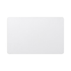 Plain white plastic card mockup isolated