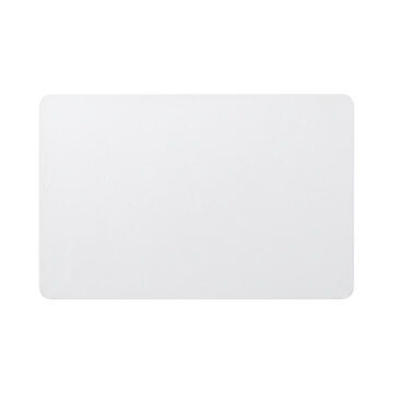 Plain white plastic card mockup isolated