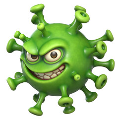 Fototapeta premium Cartoon Evil Virus