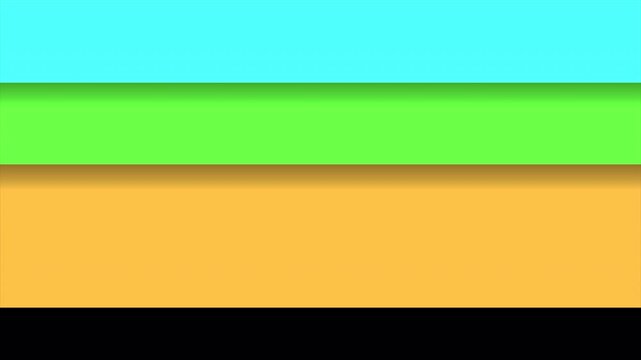 Color stripe transition animation alpha, layered bar wipe effect, minimal color slide transition, modern flat color transition, horizontal stripe wipe, seamless color bars animation
