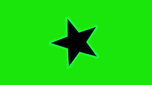 Star shape transition animation video. Expanding star wipe effect with green screen background for overlay use in video format