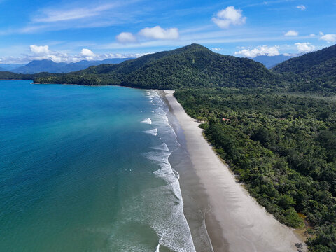 Fazenda Beach, Ubatuba - aerial view of fazenda Beach, North Coast of S&atilde;o Paulo