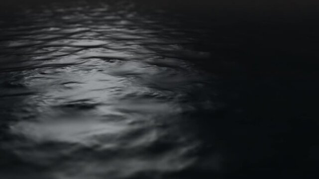 Black Glossy Ocean Waves Seamless Loop 4K Background