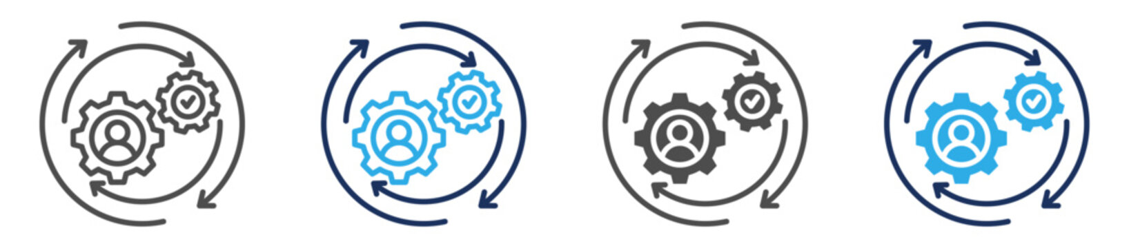 lifecycle icon set multi concept