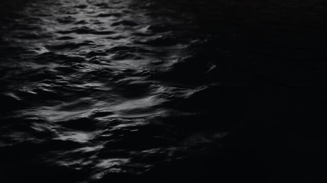 Cinematic Dark Ocean Surface Loop with Glossy Reflections