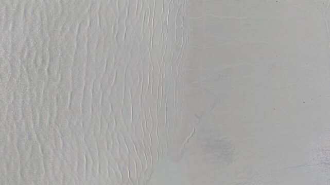 Aerial drone view of Segenting mudflats Batu Pahat evening