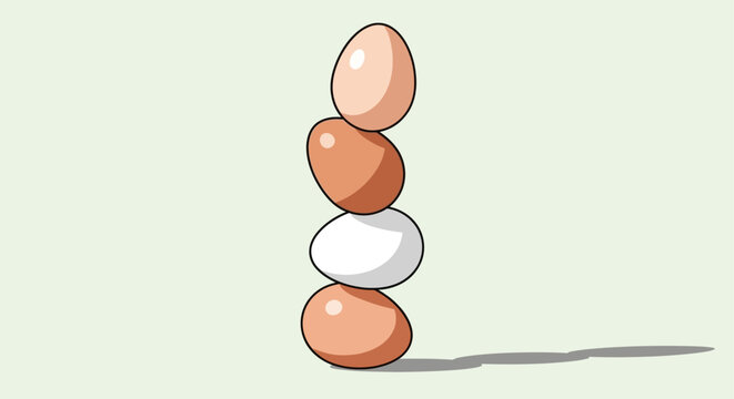 Stack of colorful smooth pebble stones.