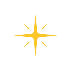 Obraz premium Golden Star Icon Symbol Graphic.