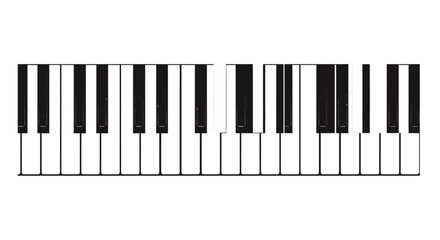 Fototapeta premium Closeup of piano keys instrument.