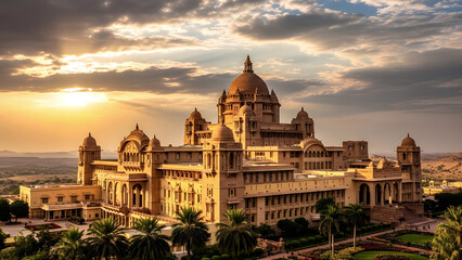 Fototapeta premium Arched Corridors of Umaid Bhawan Palace