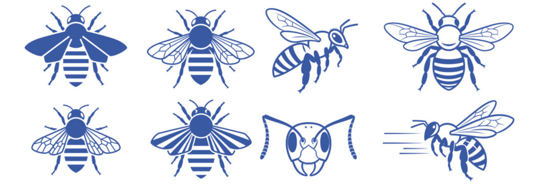  Set of abstract geometric seamless pattern navy background.