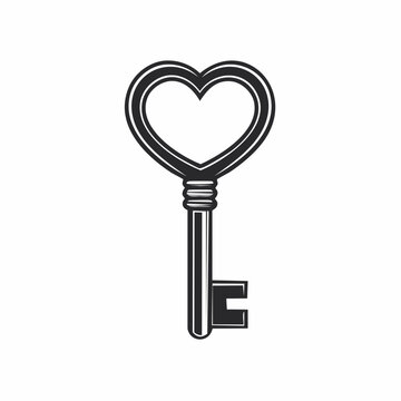 Vintage Heart Shaped Key