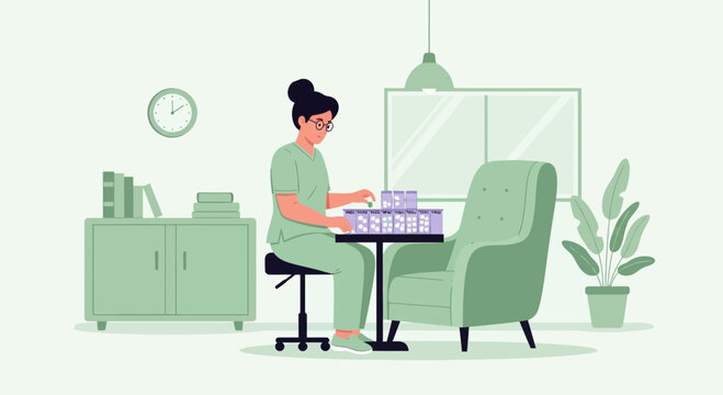 Woman playing mahjong at home, relaxing hobby, indoor leisure activity