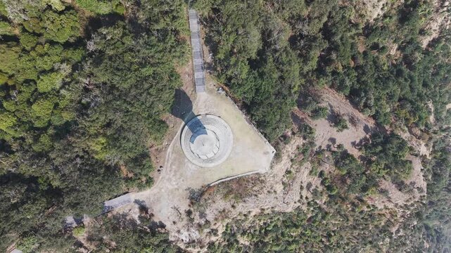 Footage of Resunga Tower with panoramic hillside views, forest cover, and scenic environment in Gulmi, Nepal.