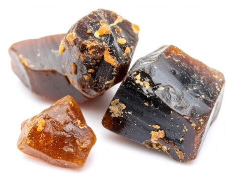 Labdanum resin isolated on white background