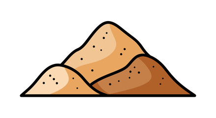 Sand piles in a heap. © biw