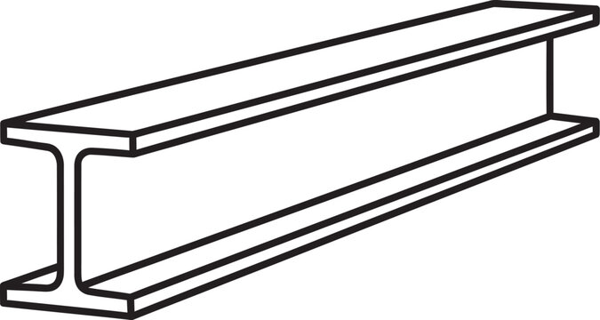 Modern metal i-beam shelving unit design
