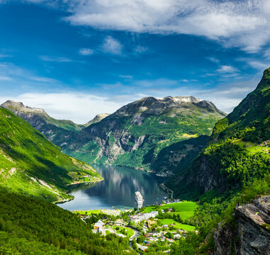 View of the Geirangerfjord in Norway