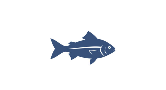 Dark blue fish with white stripe.