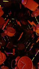 Abstract Alarm Clock In Night