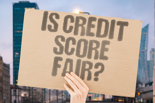 "Is Credit Score Fair?" financial research examines whether credit score systems fairly reflect real circumstances. CREDIT. REAL. SCORE. UNFAIR. MODERN.