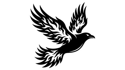 Fototapeta premium Soaring bird graphic illustration vector