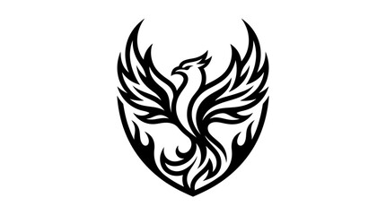 Obraz premium Stylized phoenix emblem graphic design
