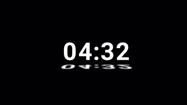 10 second analog countdown seconds and milliseconds