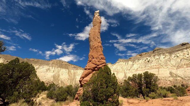 Utah 0384 Kodachrome Basin monolithic stone spires sandstone spires and columns called sand pipes or clastic dikes