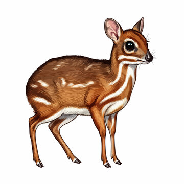 Cute mouse deer vector illustration