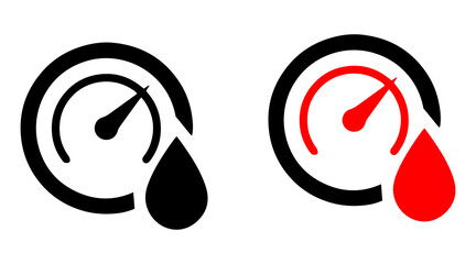 Speed Meter with Drop Icon Set – Performance Gauge Vector Illustration © Suraiya