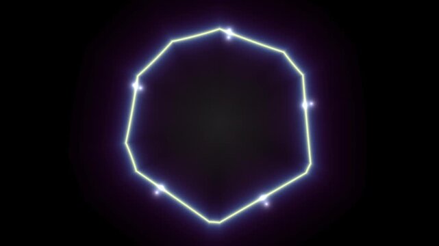 Morphing Polygon Shape Shifting Abstract Geometric Alpha Overlay