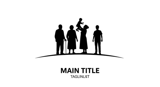 Family Silhouette Generations Togetherness Love Happiness.