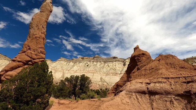 Utah 0385 Kodachrome Basin monolithic stone spires sandstone spires and columns called sand pipes or clastic dikes