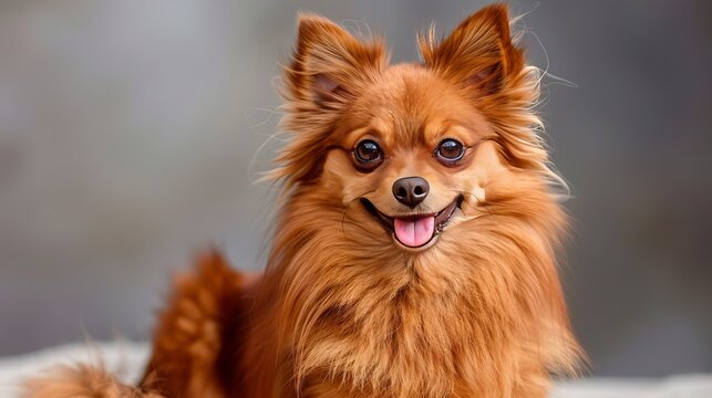 Energetic dog joyfully holding a colorful toy in its mouth against a vibrant, bright background