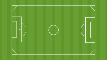 Flat Vector Football Pitch Field Background for Sports Tactics and Match Analysis Website Banner and youtube thumbnail © Hafiz